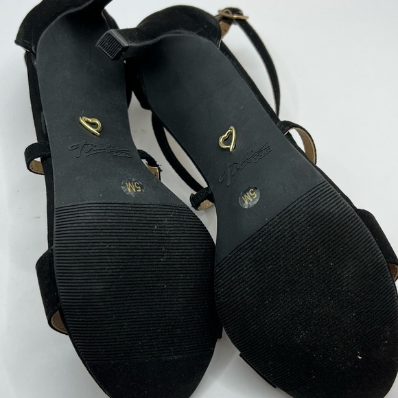 Thalia Sodi Womens Black Strappy Round Toe Stiletto Buckle Dress Heeled Sandals - Picture 6 of 6